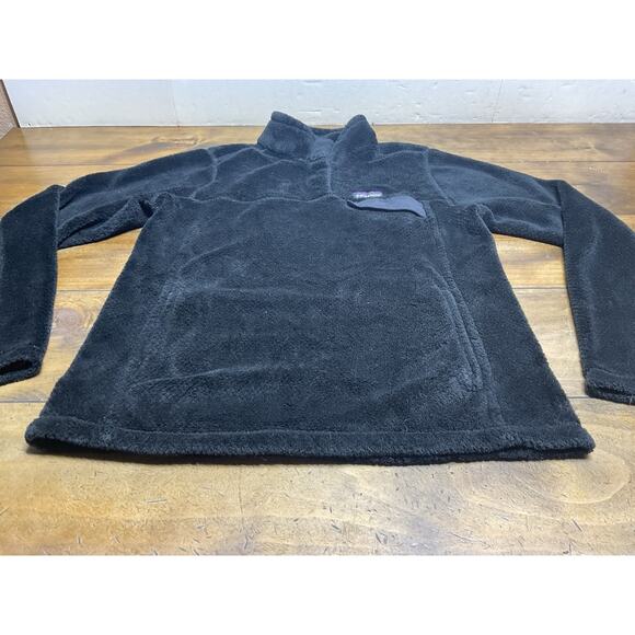 Patagonia Women's Re-Tool Snap-T Pullover Large Black Soft Fleece - Picture 2 of 14